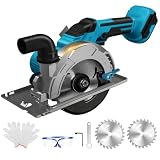 Akku Handkreissäge 150mm für Makita 18V Lithium-Akku(Ohne Akku), 6200 RPM Bürstenlose Motor, 50mm(90°)/32mm(45°) Schnitttiefe, Mini Kreissäge für Holz, Kunststoff, PVC