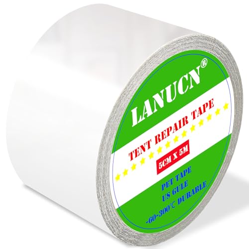 Image of Clear Repair Tape, Waterproof & Airtight, Transparent, 2 inch x 16.4ft, For PVC, Vinyl, Canvas, Leather, Glass, Rubber