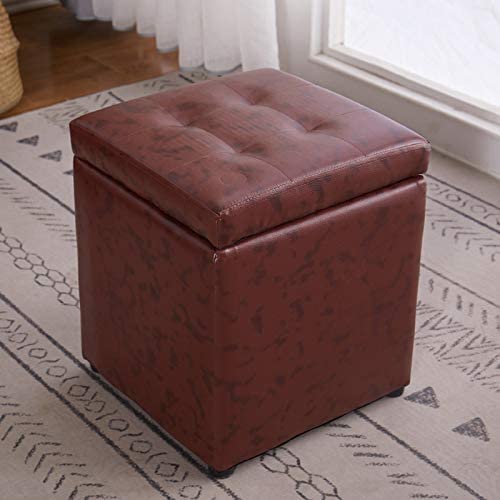 Pouf en cuir ottoman carré pour transformer votre salon en espace cosy