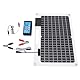 AUNMAS 100 W Monokristallines Silizium-Solarpanel-Batterieladegerät, 12 V 24 V Dual-USB-100-A-Controller mit Leistungsstufenanzeige für den Dachboden von Wohnmobilen, Booten