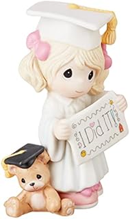Precious Moments I Did It Graduation Girl With Teddy Bear Bisque Porcelain Home Decor Collectible Figurine 173014