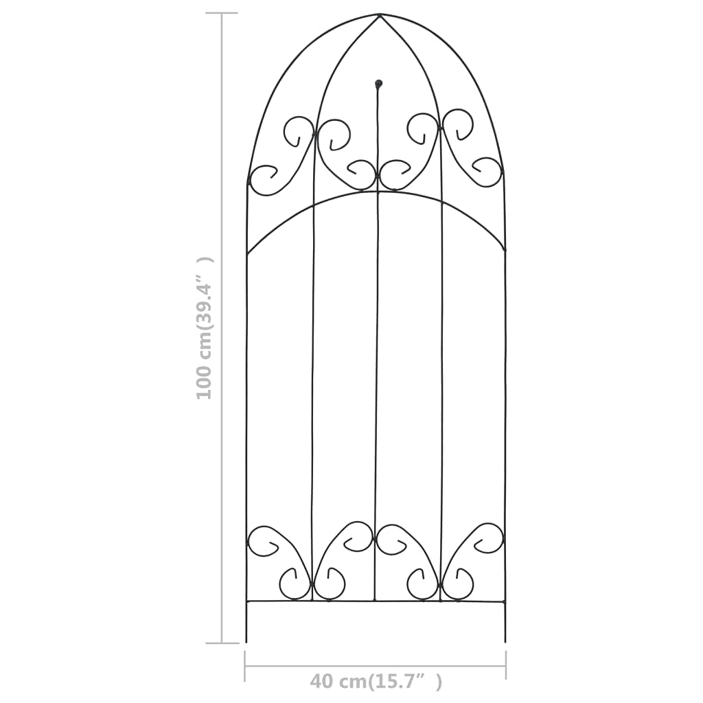 vidaXL Soporte para Plantas Trepadoras 3 Uds Estantería Escalera Flores Aire Libre Exterior Terraza Balcón Patio Macetero Hierro Negro