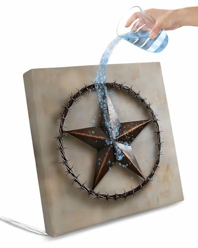 Hokiten Rustic Star Brown Outdoor Cushion Chair Cover Set of 2 - Waterproof Couch Seat Covers, Retro Country Farmhouse Aesthetic Patio Furniture Protector Cushions Slipcovers for Sofa/RV, 22