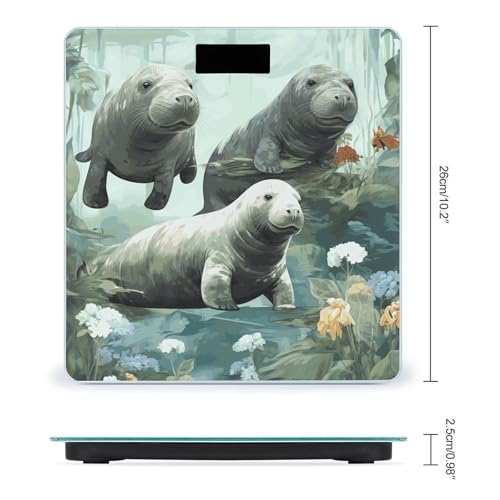 Báscula digital de baño FekiLoot con plataforma amplia miniatura 2