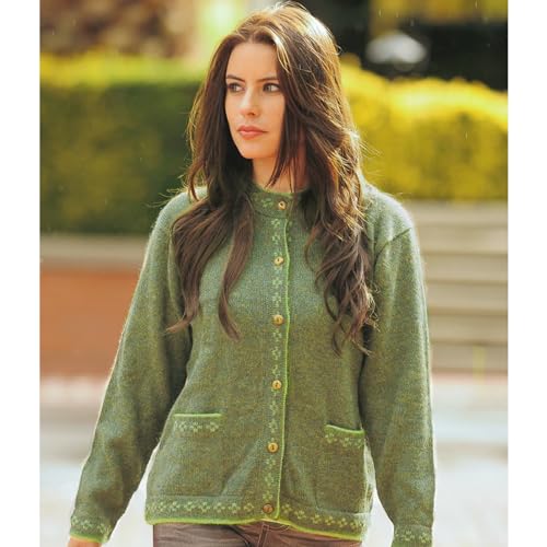 Image of Gamboa Alpaca Cardigan Sweater for Women Knit Fall Winter Lady Womens Lightweight