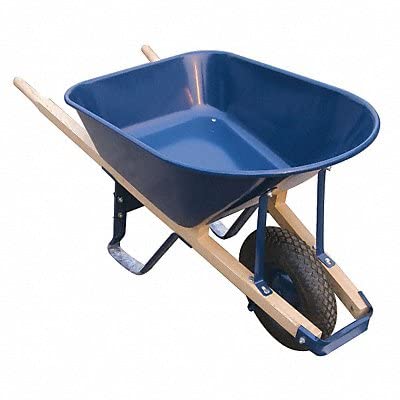 Carretilla de acero con rueda neumática 6 cu. ft.