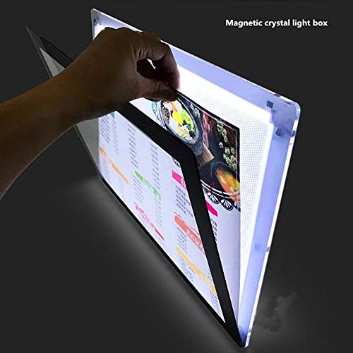 HKSIGN A0 Wand Acryl Magnetische Fotorahmen Led-lichtkasten Zeichen für Menü Bord (2 stücke) – Bild 5