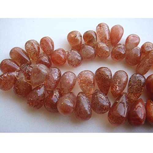 Sunstone tear drop briolettes pour remplacer les pierres ternes de vos bijoux