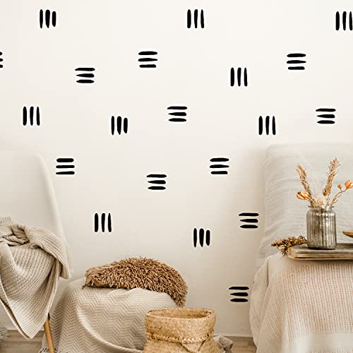 36 Piezas Vinilos Decorativos Línea Negra Estilo Boho
