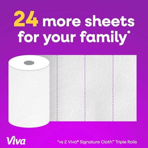 Image of Viva Signature Cloth Paper Towels, Choose-A-Sheet Size, 2 Quad Rolls, 172 Sheets per Roll (Packaging May Vary)