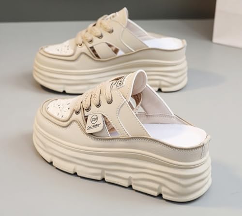 Comfortable Flat Women's Sneakers Feature A Breathable Cutout Design and Lace-up Closure, Perfect for Summer!4