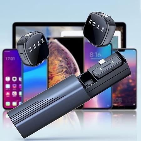Image of Wireless Lavalier Microphone High Fidelity Noise Reduction TikTok Short Live Streaming iPh-one & Android Interview Youtubers Classes Instagram Singing Reels Podcast Vlogging Office(K26)