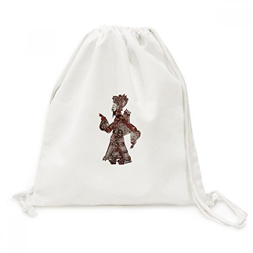 Sac cordon Toile Traditional Shadow Play au design artistique
