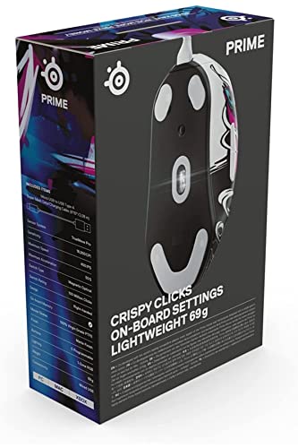 Image of SteelSeries Prime Neo Noir - FPS Gaming Mouse - 18,000 CPI TrueMove Pro Optical Sensor - 5 Programmable Buttons - Magnetic Optical Switches - Brilliant Prism RGB Lighting