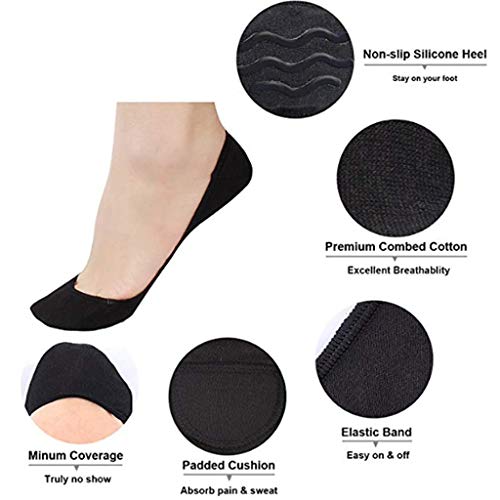 YOLAI 5 Pairs Loafer Socks Womens No Show Socks Womens Ultra Low Cut Non-Slip Liner Socks For Boat4