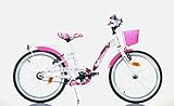 Raddurchmesser 20 Zoll SCH Mädchen Bicycle Roses kinderfahrrad, Weiß, 20