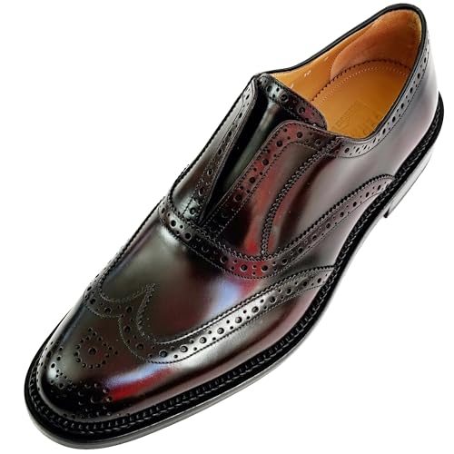 GAUDINO Brown Leather 10 D Men's Dress Wingtip Brogue Welted Loafers (Salvatore
