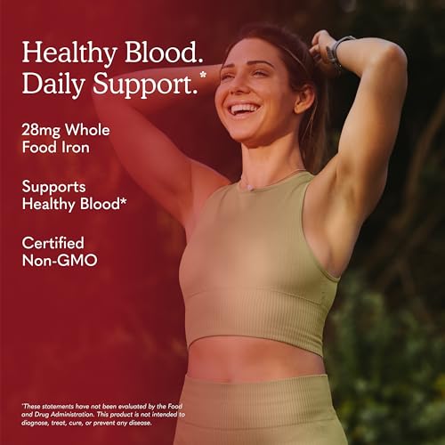 Garden of Life Vitamin Code Healthy Blood - Iron Supplement for Women, 60 Vegan Capsules, with Vitamins B, C, Trace Minerals, Fruit Veggies, Probiotics - for Energy and Anemia Support - image 4