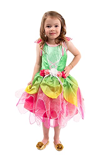 Little Adventures Springtime Fairy Dress Up Costume (Medium Age 3-5) - Machine Washable Child Pretend Play and Party Dress (wings sold separately)