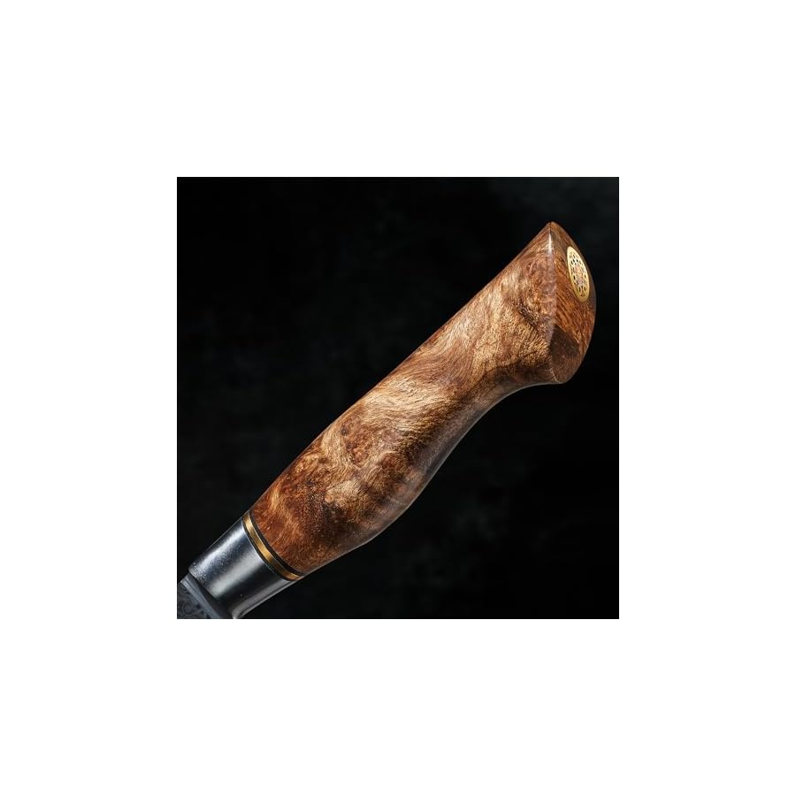 SENKEN-8-Damascus-Steel-Chefs-Knife-Dynasty-Collection-67-Layer-Japanese-VG10-Steel-with-Sycamore-Wood-Handle-Razor-Sharp-Double-Bevel-15-Edge SENKEN 8" Damascus Steel Chef's Knife - Dynasty Collection - 67-Layer Japanese VG10 Steel with Sycamore Wood Handle, Razor Sharp Double Bevel 15° Edge