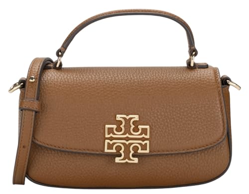 Tory Burch Britten Mini bolsa transversal de couro com alça superior, Alce