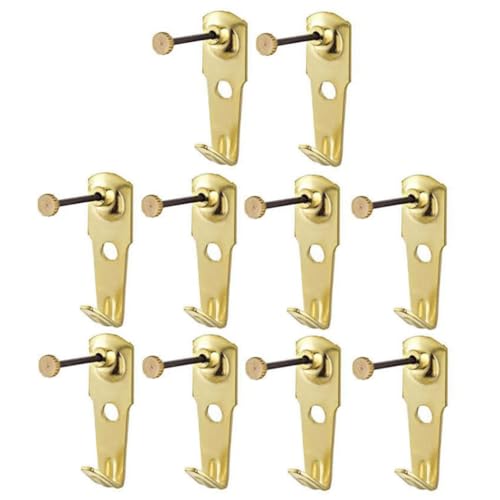 Image of 10Sets Picture Hangers Kit with Nails Professional Picture Hooks Hangers, 30lb Wall Hangers, Wall Hanging Kit for Drywall /Wooden Office Pictures, Clock, House Decoration