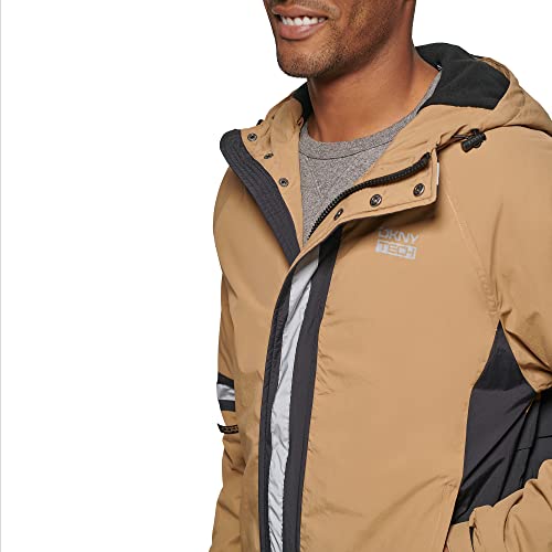 Image of DKNY mens Dkny Men's Taslan Performance Hoody With Reflective Detail