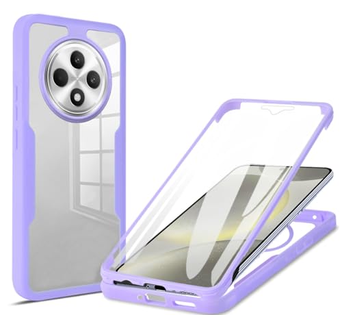 Coque Oppo Reno 12 FS 4G et 5G avec protection d'écran intégrée violette