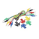 EMPTYZ Krokodilklemmen-Messleitungs-Kit, komplett, vielseitig, genau ablesbar, hervorragende elektrische Leitfähigkeit, langlebig, 4 mm, beschädigungsfreier Messleitungssatz for Instrumente