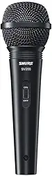 Shure SV200-W Microfone vocal cardioide dinâmico multiuso com grade esférica resistente a amassados, interruptor liga/desliga e cabo de 38 cm XLR para 0,64 cm