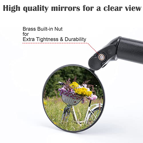 Specchietto retrovisore per bicicletta, 2 pezzi