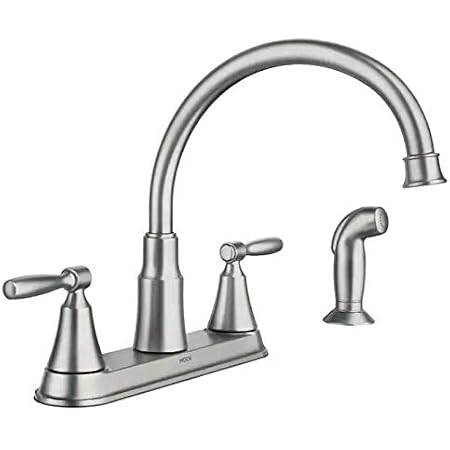 Moen CA87000SRS Banbury High-Arc Kitchen Faucet with Side Spray, Spot