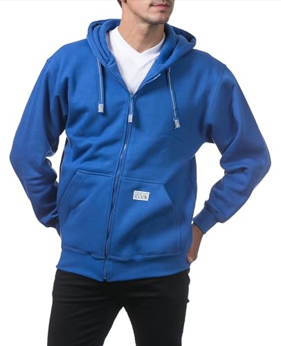 Pro Club Men's Heavyweight Full Zip Fleece Hoodie,X-Large, Royal