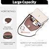 GOIACII Top-Handle Crossbody Bags for Women Soft Leather Trendy Purse Circle Handbags Small