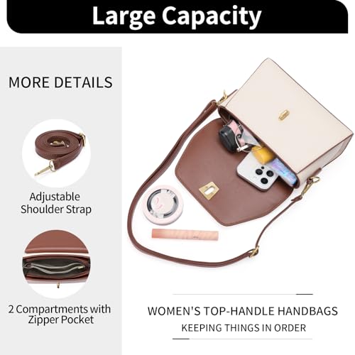 GOIACII Crossbody Bags for Women Top Handle Handbags Ladies Purses Leather Satchel2