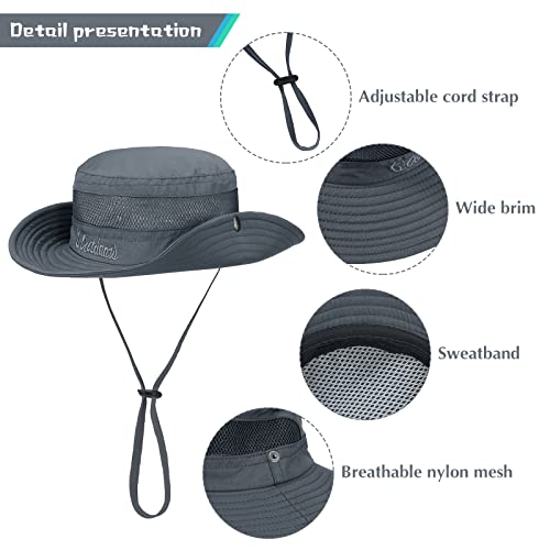 Kids Sun Hat Sun Protection Bucket Hats For Kids Camping Fishing Safari Hats Summer Wide Brim Beach Play Hat Deep Khaki One Size #TOP2