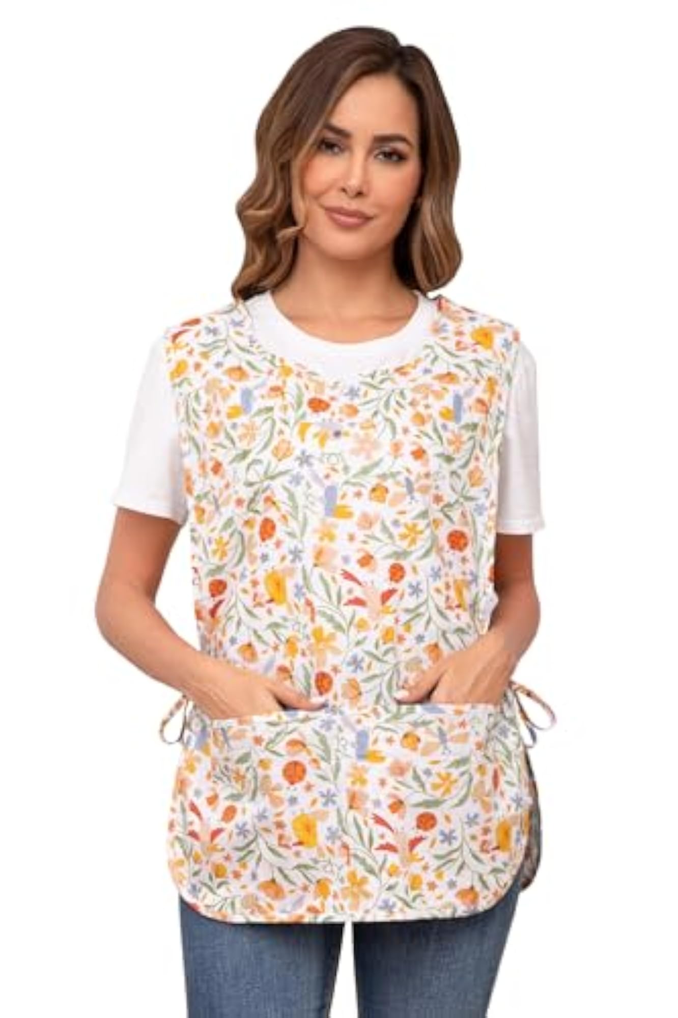 Women Cobbler Apron with Pockets, Stylish Chef Smock