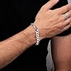 Treasure Bay Mens Silver Bracelet | 10mm Solid 925 Sterling Silver Curb Chain Bracelet, Wristband for Men, Gent (21.5cm) #1