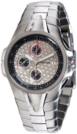 Settore R3253905045-Orologio da uomo al quarzo, con cinghia in pelle  nera-sommergibile a 50 metri : Amazon.it: Orologi