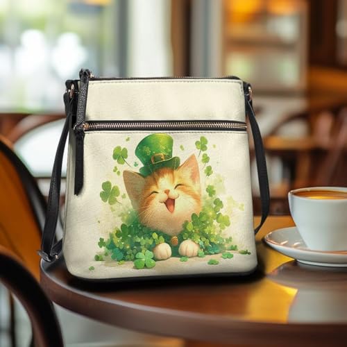 Image of Leather Purses for Women, Leather Hobo Bags for Women Travel Sling Purse Triple Zippered Pockets Shoulder Bag