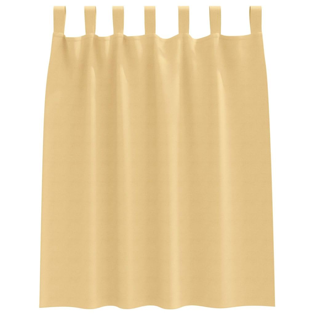 Verdunkelungs-Vorhänge mit Ringen beige 140 x 140 cm 2 Stück Polyester, Blickdicht, waschbar, Schlaufenschal für Wohnzimmer, Schlafzimmer, Küche, Thermovorhänge, Gardinen mit Ösen