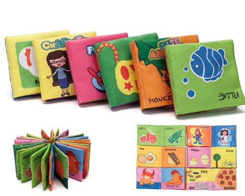 Image of Baby Book, Baby Books 0-6 Months infant books soft books for babies 6-12 months Crinkle Books for Baby Shower Gift