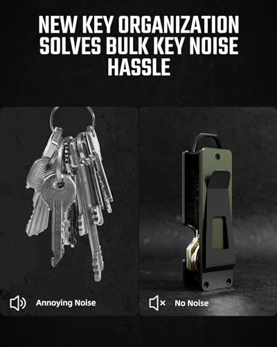 Image of Key Organizer Compact Key Holder Metal Key Chain Minimalist key case key holder for keychain Secures 1-5 Keys