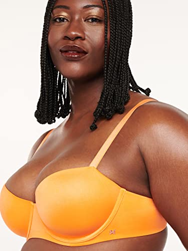 Savage X, Women's, Savage Not Sorry Microfiber Low-Cut Balconette Bra, Nylon, Microfiber, Underwire, Warm Me Up Orange, 36Ddd #TOP3