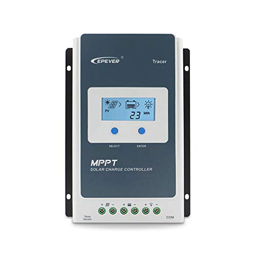 Fuhuihe EPEVER MPPT Solar Charge Controller Tracer A Solar Controller+ Remote Meter MT-50 Solar Charge with LCD Display for Solar Battery Charging (40A+MT50)