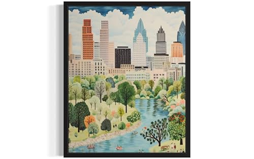 Austin Texas impression d'art 45x61 cm pour décoration murale de salon