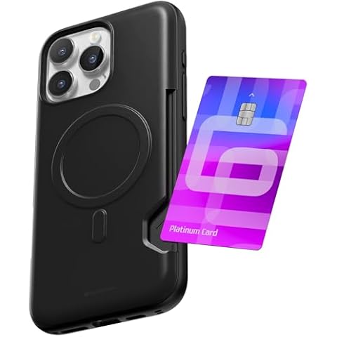 GOOSPERY Mag Bumper Compatible with iPhone 16 Pro Max Case, Compatible with Magsafe, Card Holder Wallet Protective Dual Layer Sturdy Phone Back Cover - Black Cover