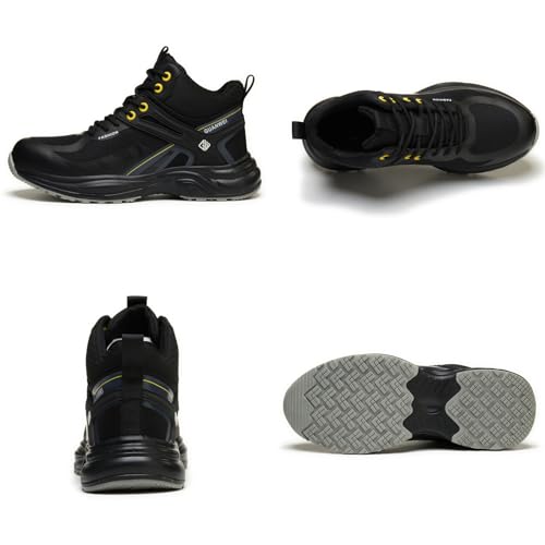 Image of Nutropa Steel Toe Boots for Men Women, Lightweight Work & Safety Shoes Outdoor Protection Footwear Puncture Proof Industrial and Construction Shoes