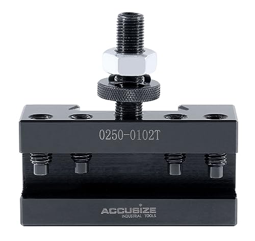 Accusize Industrial Tools Style Axa Boring, Turning and Facing Quick Change Tool Post Holder for 5/8'' Turning Tools, Style 2 Ex-Large, 0250-0102T