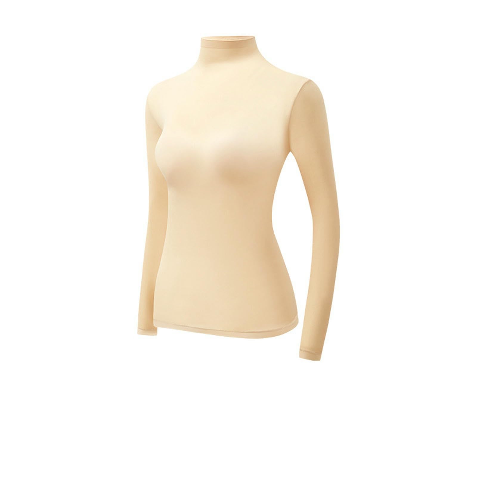 Intimo Termico Set di Biancheria Intima Termica Senza Cuciture con Collo Alto, Elastico, Manica Lunga-Abito Grigio Premium-l